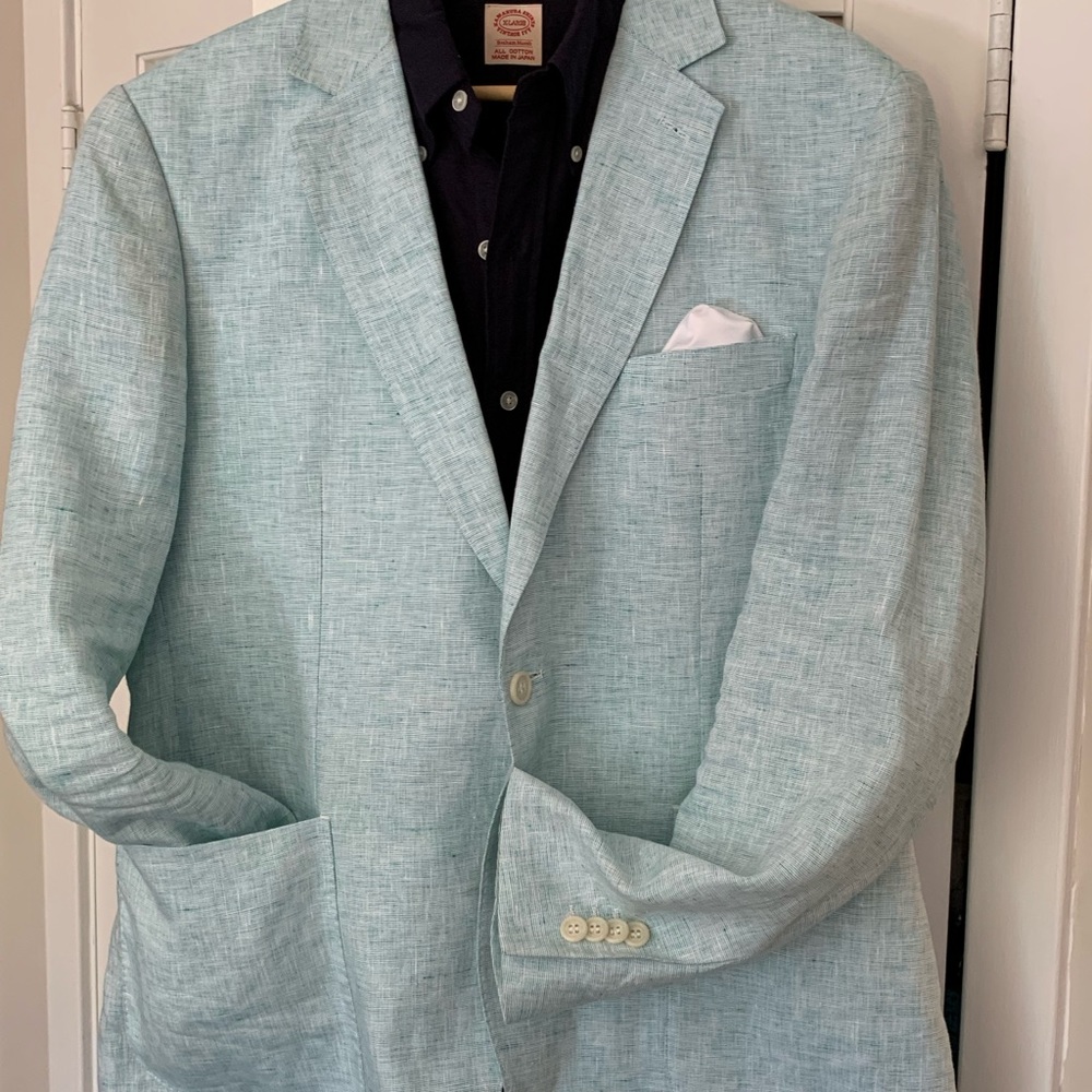 Gorgeous Linen unstructured blazer - sz 42R